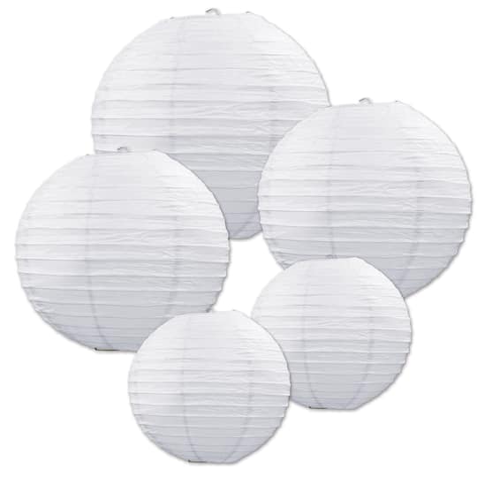 Beistle White Paper Lantern Set